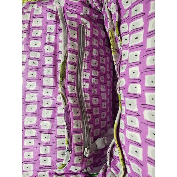 Vera Bradley Tote Bag WATERCOLOR Gray Floral Zip Shoulder RETIRED All Over Print - Picture 5 of 10